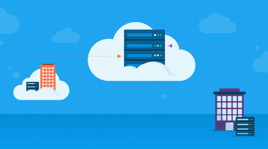enterprise building and server in cloud