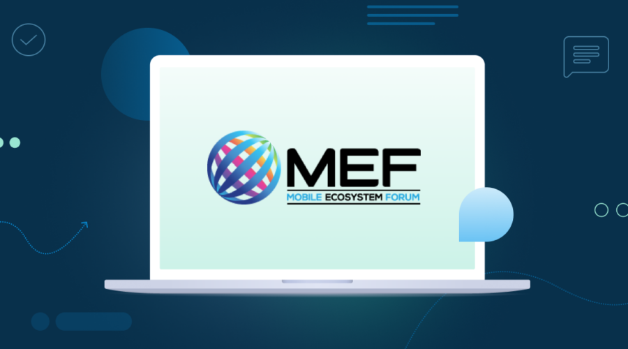 MEF logo on a laptop screen