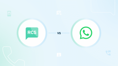 RCS vs WhatsApp symbols